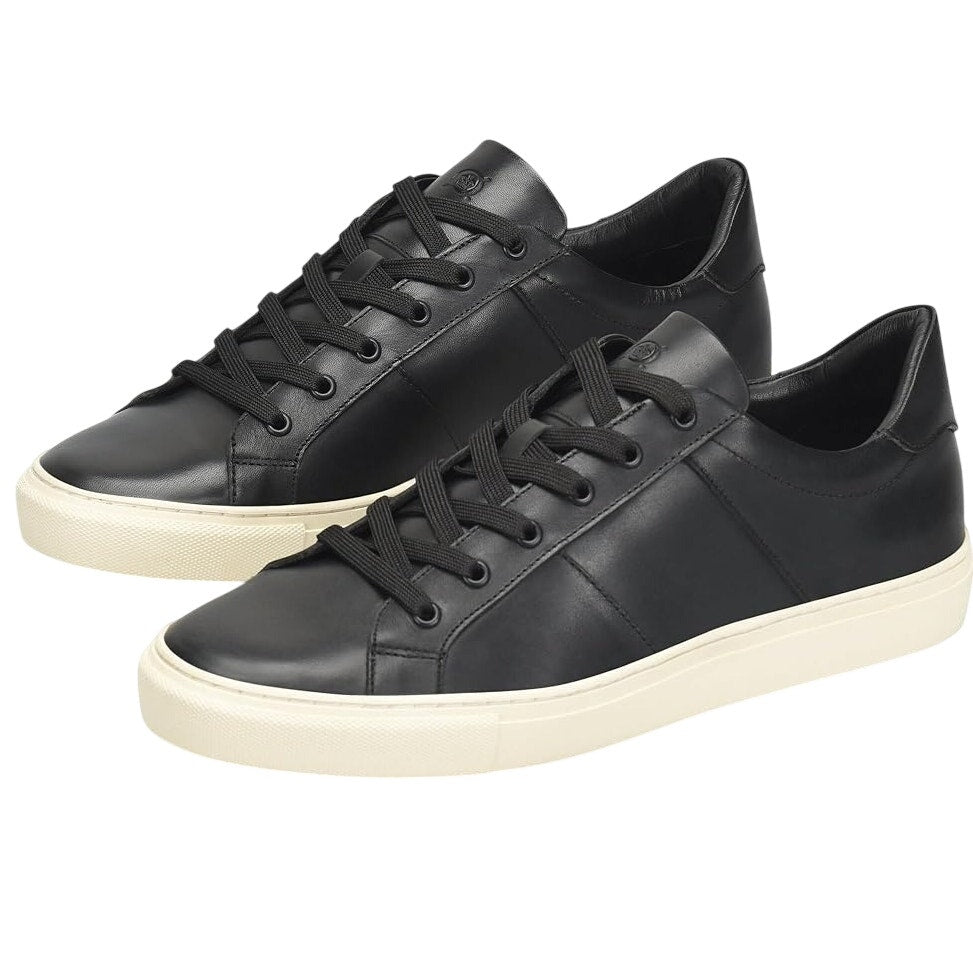 Born Mens Reserve Low Top Sneaker US 9.5 M EU 42.5 Black Leather Lace-Up NIB