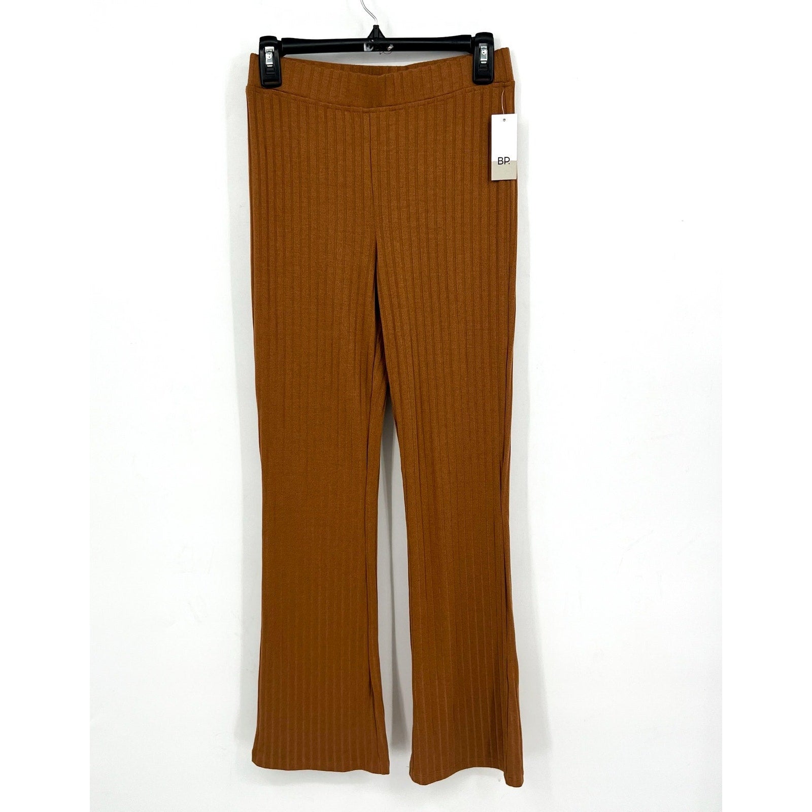 BP. Women's Casual Straight Leg Ribbed Knit Pants Small Brown Copper Stretch NWT