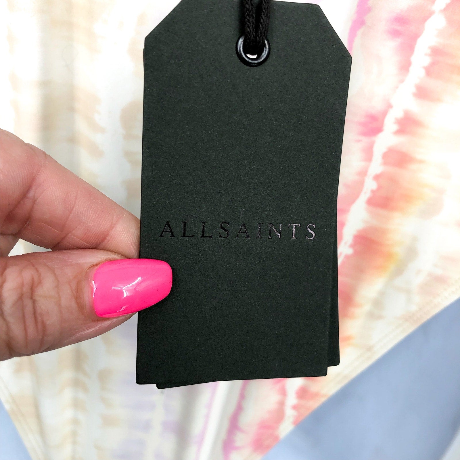 ALLSAINTS Women's Niki Marea Swimsuit One Piece Medium Rainbow Pastel NWT