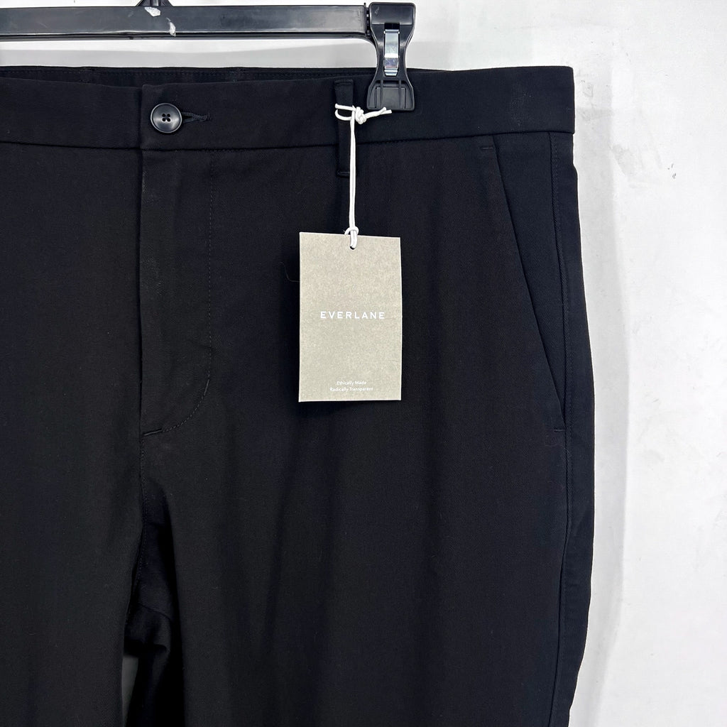 EVERLANE Uniform Mens Performance Chino Pants 32x34 Black Athletic Fit NWT