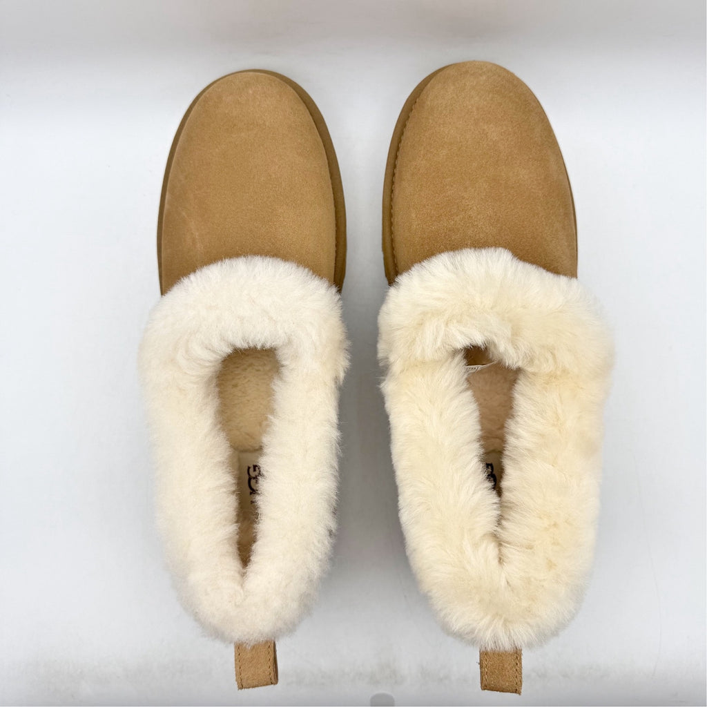 UGG Womens Nita Platform Slippers US 10 EU 41 Chestnut Brown Suede NWOB