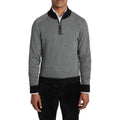 JACK VICTOR Men's Valois 1/4 Zip Sweater Large Black Pullover Cotton Silk NWT
