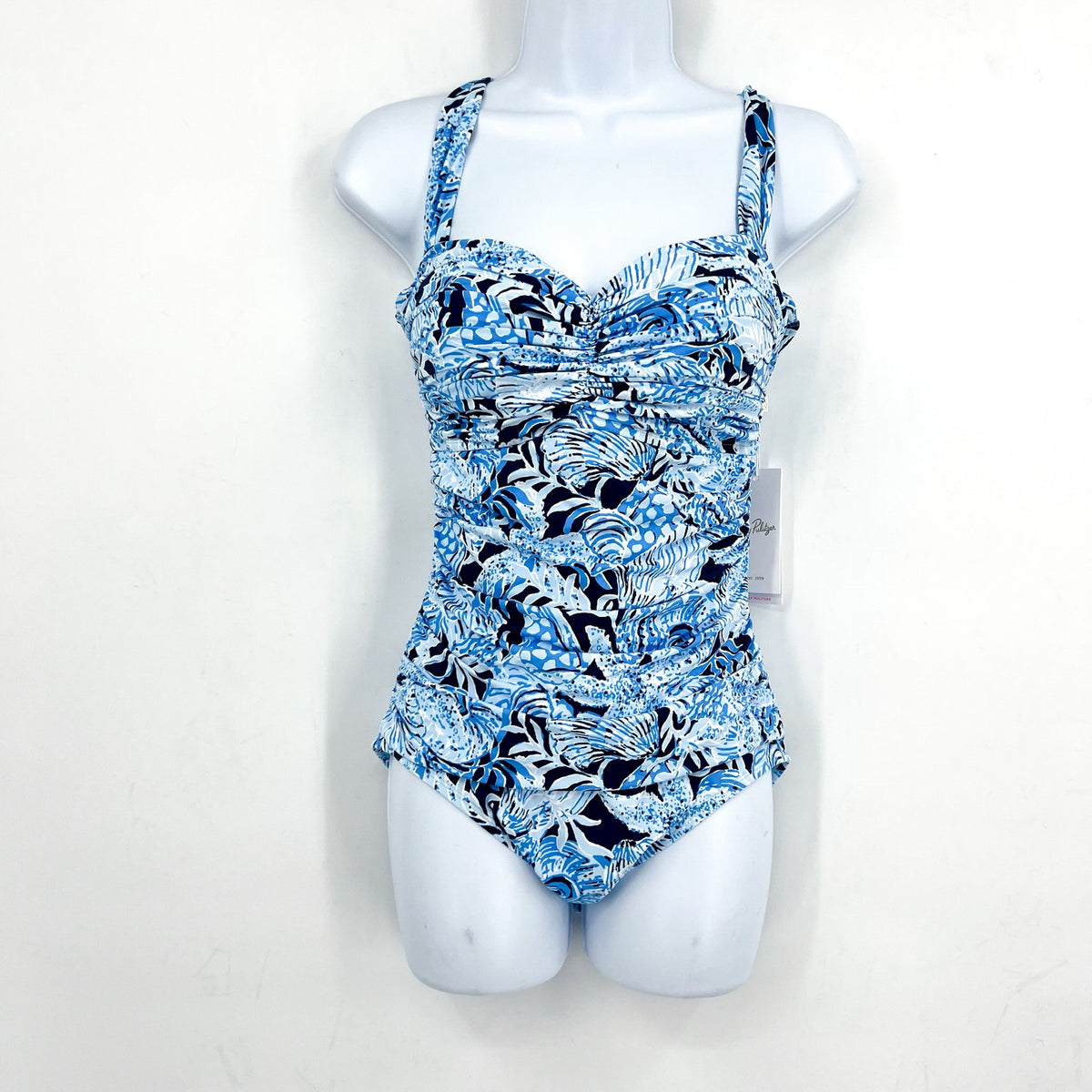 LILLY PULITZER Solaria One-Piece Swimsuit SIZE 8 Blue Coastal Constellation NWT