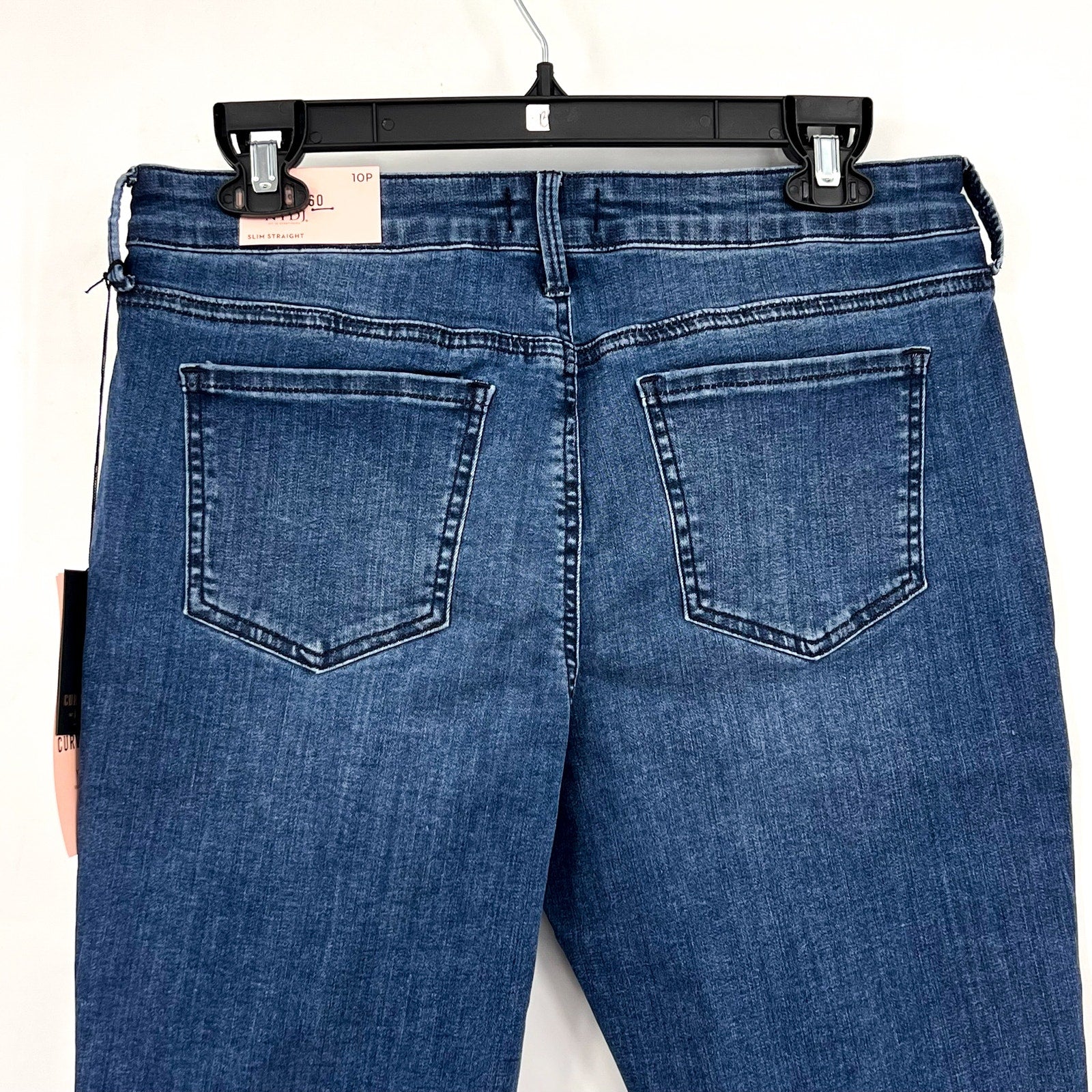 NYDJ Curves 360 Womens Slim Straight Crop Jeans 10 PETITE Caliente Blue NWT