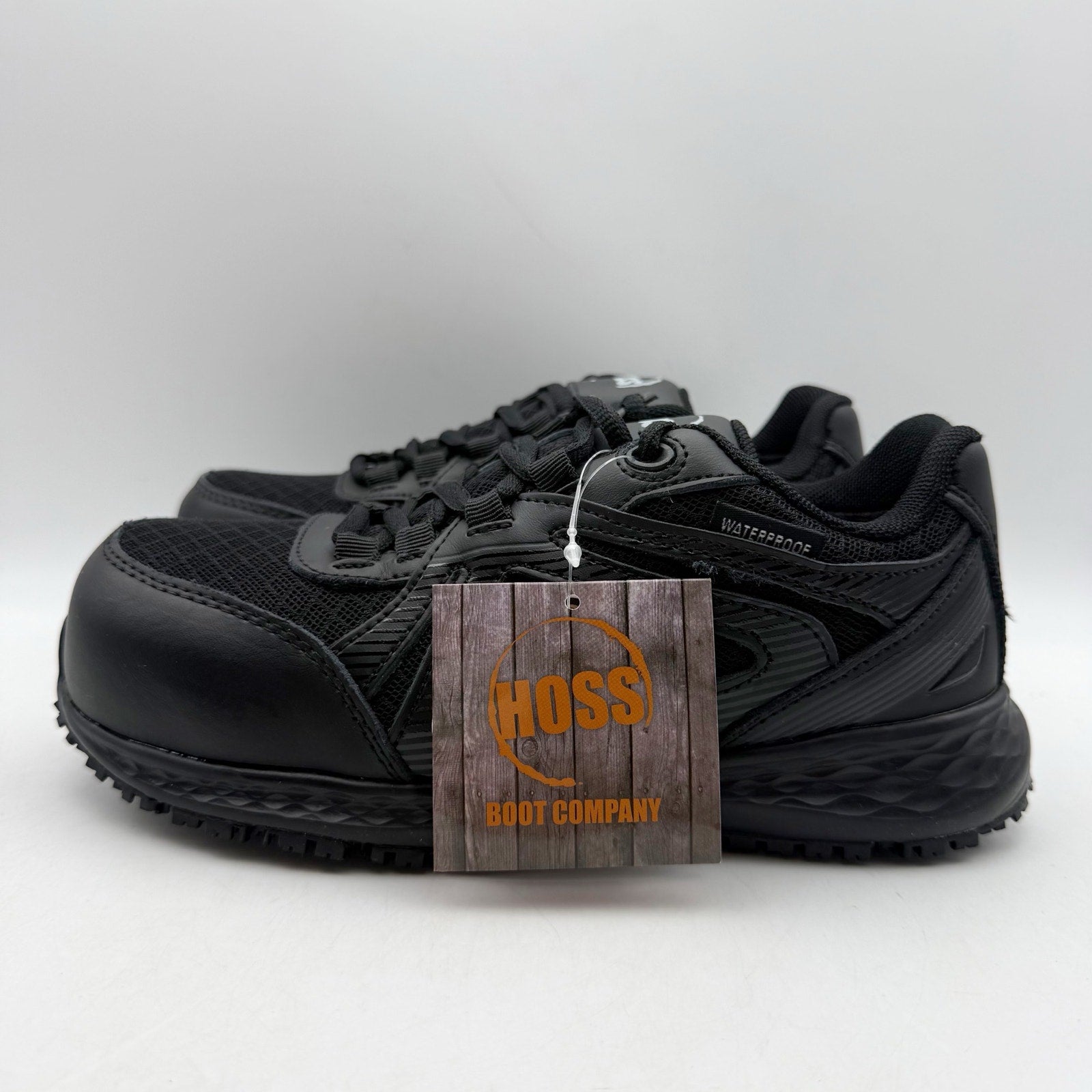 Hoss Womens Reno ll Comp Toe Work Sneakers US 4 EU 35 Black Waterproof NIB