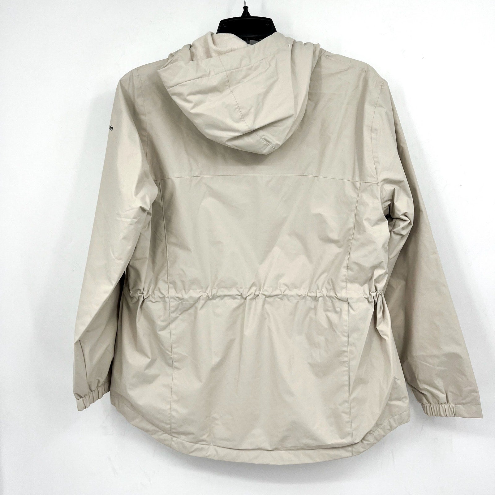 COLUMBIA Women Sweet Creek II Lined Rain Jacket Large Dark Stone Waterproof NWT