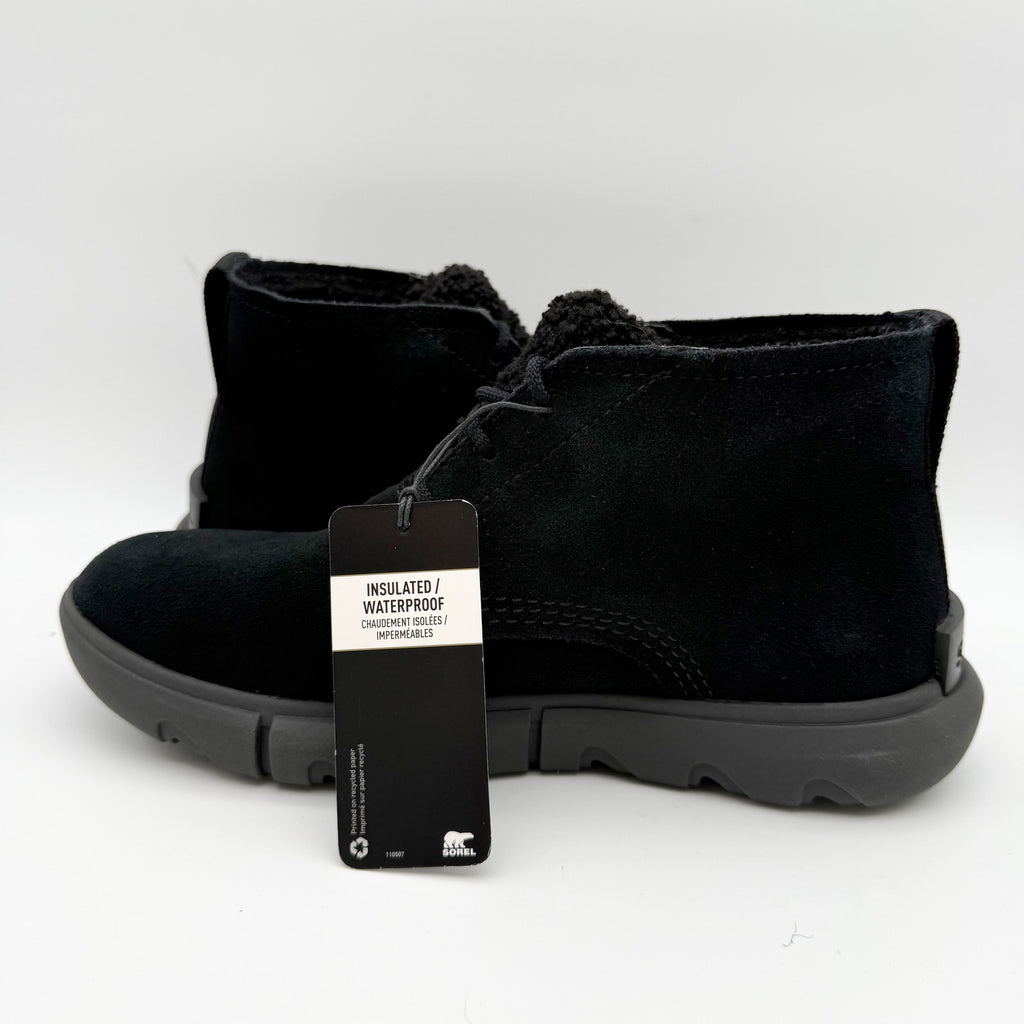 Sorel Women Explorer Next Drift Bootie US 6.5 EU 37.5 Black Suede Waterproof NIB