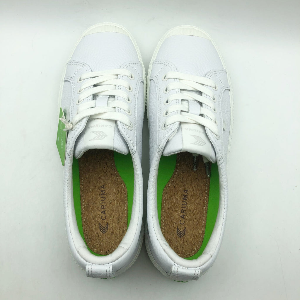 Cariuma Womens OCA Low Casual Sneakers Size 10 White Premium Leather NIB