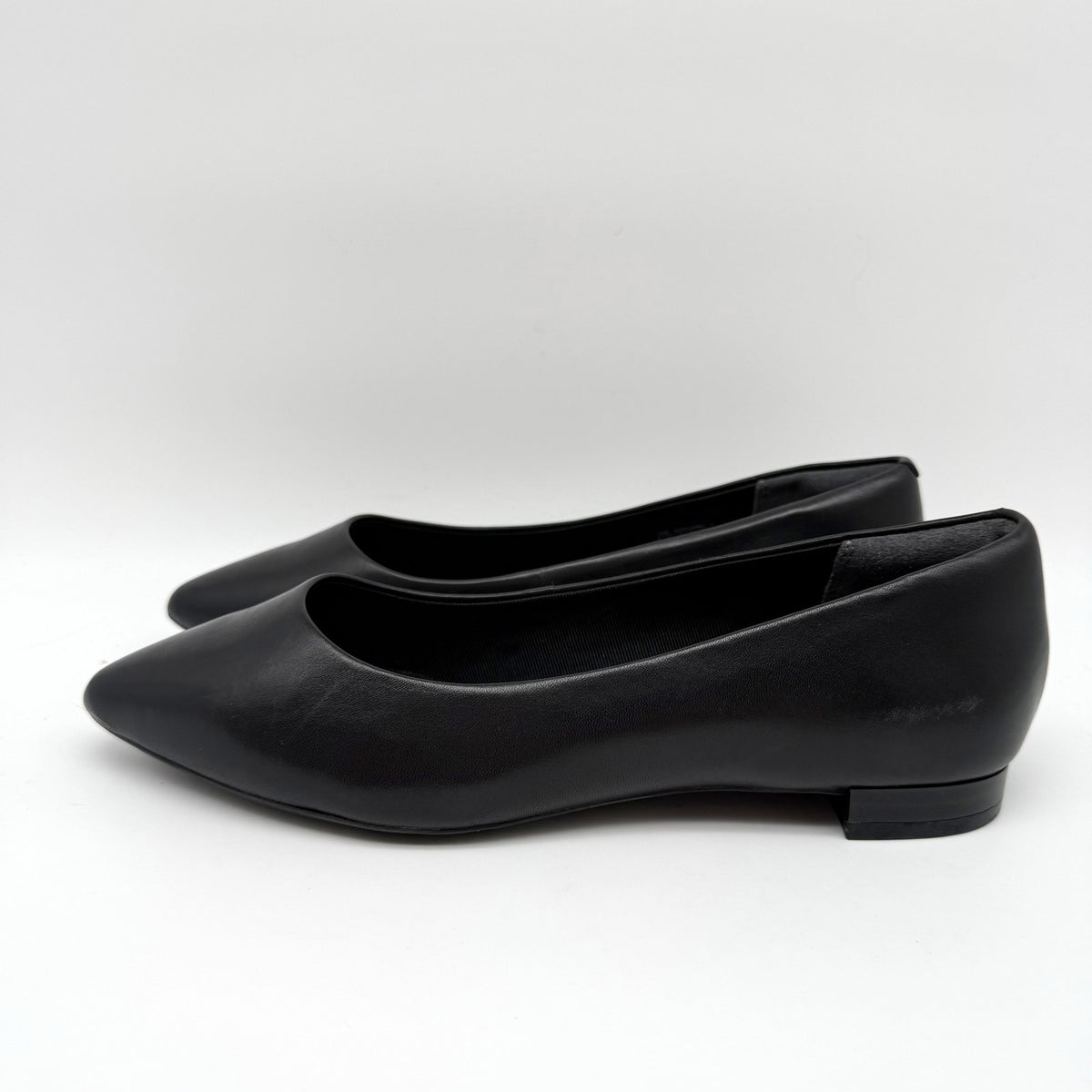 Rockport Womens Total Motion Adelyn Ballet Flats US 6.5 Wide Black Leather NIB