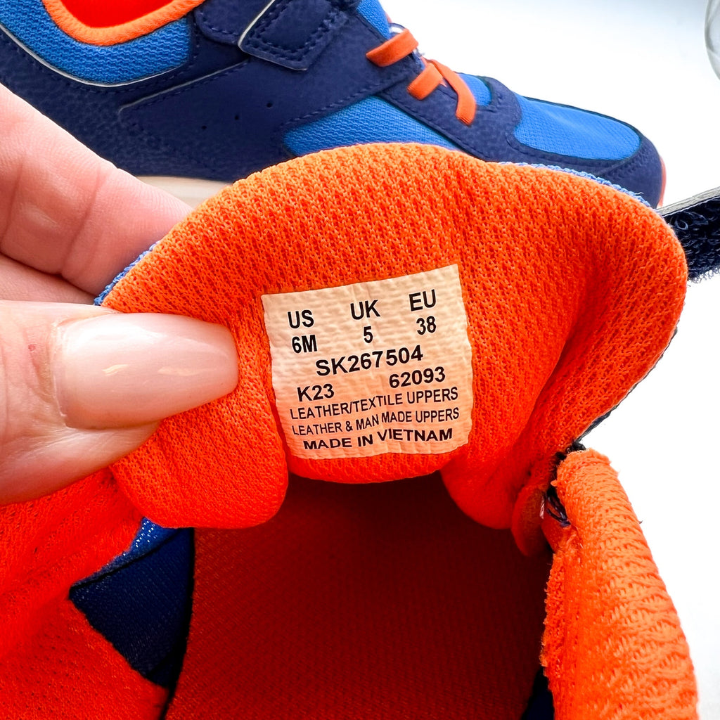 SAUCONY Big Kid's Cohesion KDZ A/C Athletic Shoes Size 6M Blue Orange NWOB
