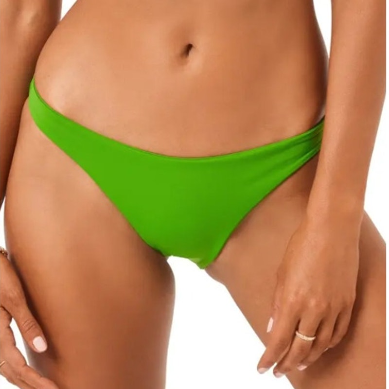 L*SPACE Women's Camacho Classic Bikini Bottom XS Green Cheeky Low Rise NWT