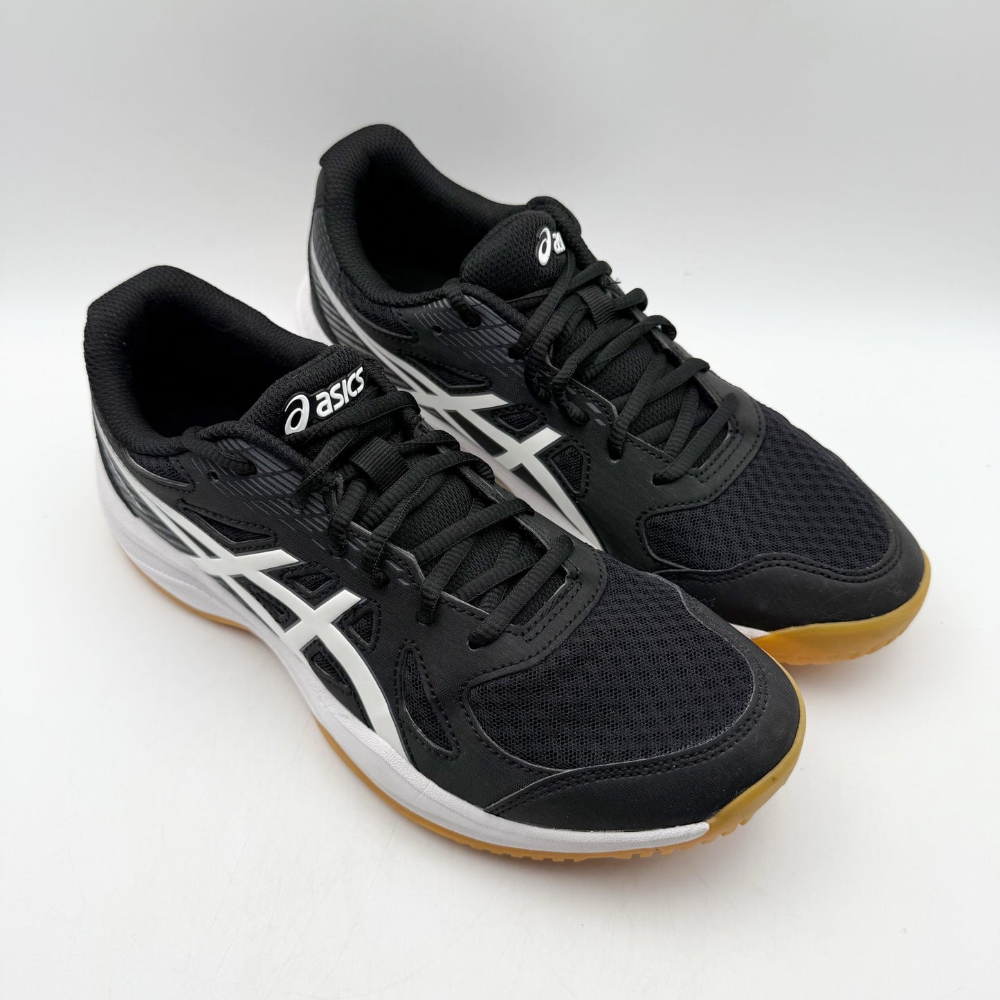 ASICS Womens Upcourt 6 Athletic Shoes US 11.5 EU 44 White Black Volleyball NIB