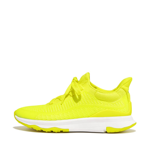 FitFlop Womens VITAMIN FFX Sports Sneakers US 9 Yellow Glow-in-the-Dark Knit NIB
