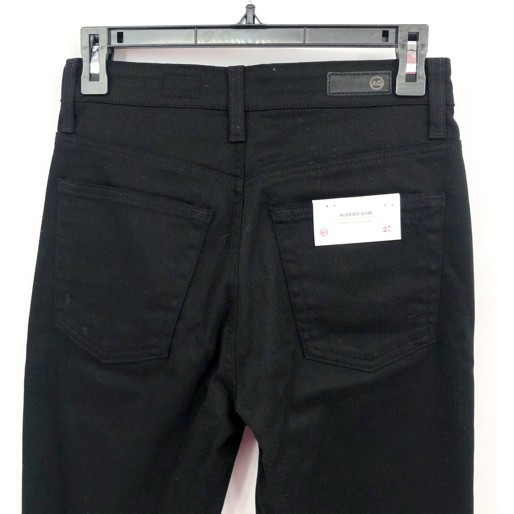 AG Adriano Goldschmied Womens Alexxis Vintage Slim Jeans Size 27 Black NWT