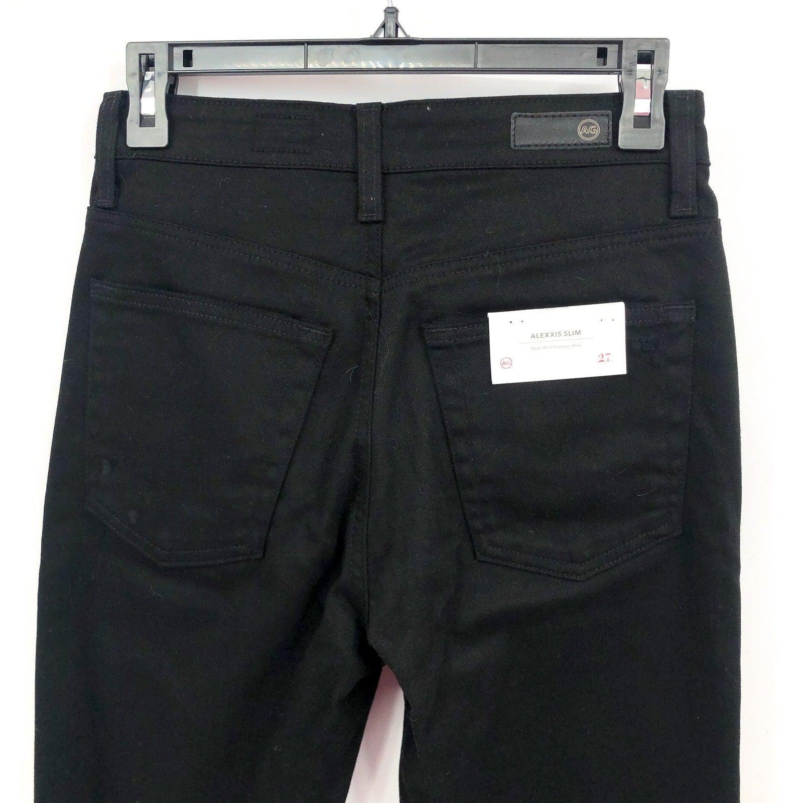 AG Adriano Goldschmied Womens Alexxis Vintage Slim Jeans Size 27 Black NWT