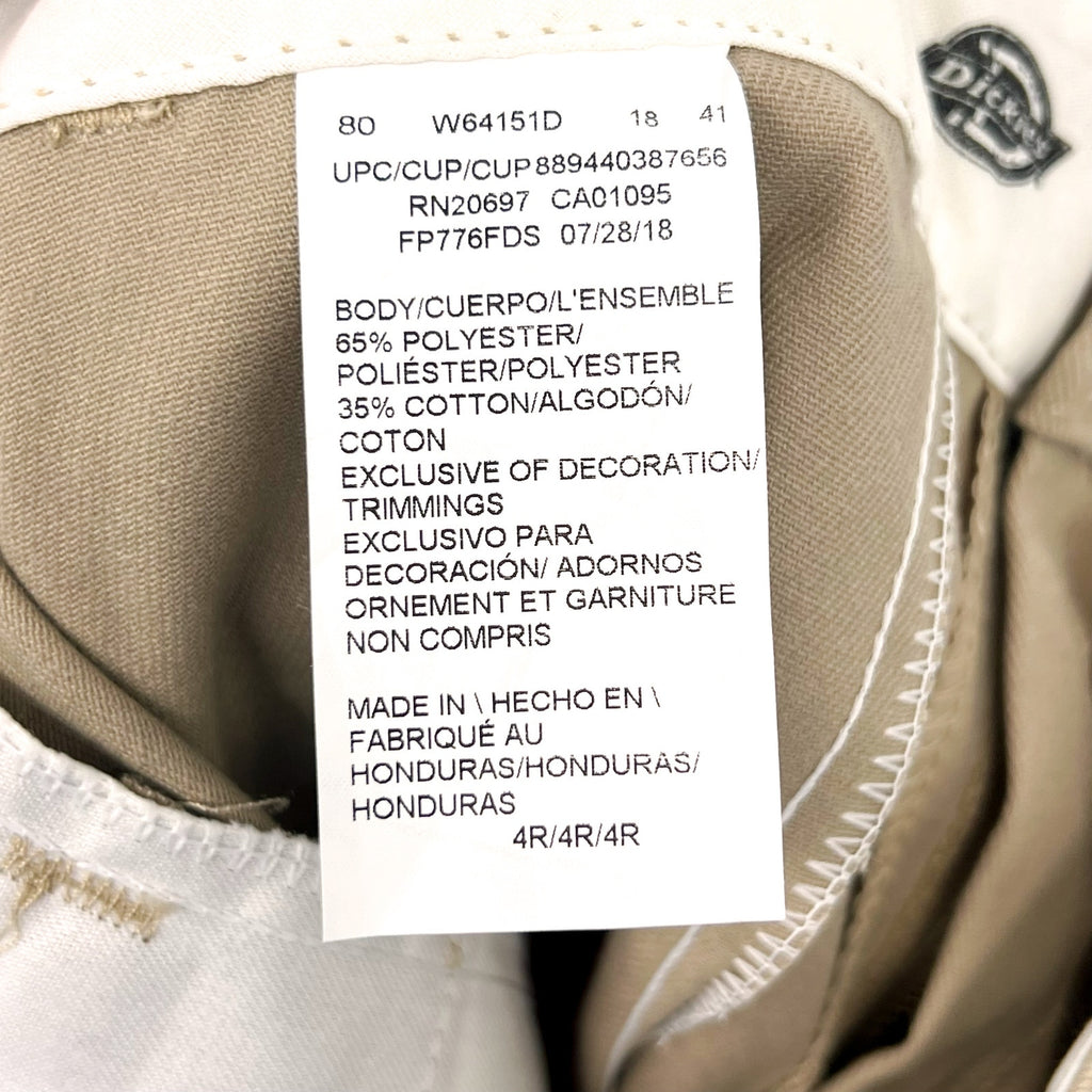 DICKIES Womens 776 Flex Slim Fit Pants Size 4R Tan Desert Sand Stretch Twill NWT