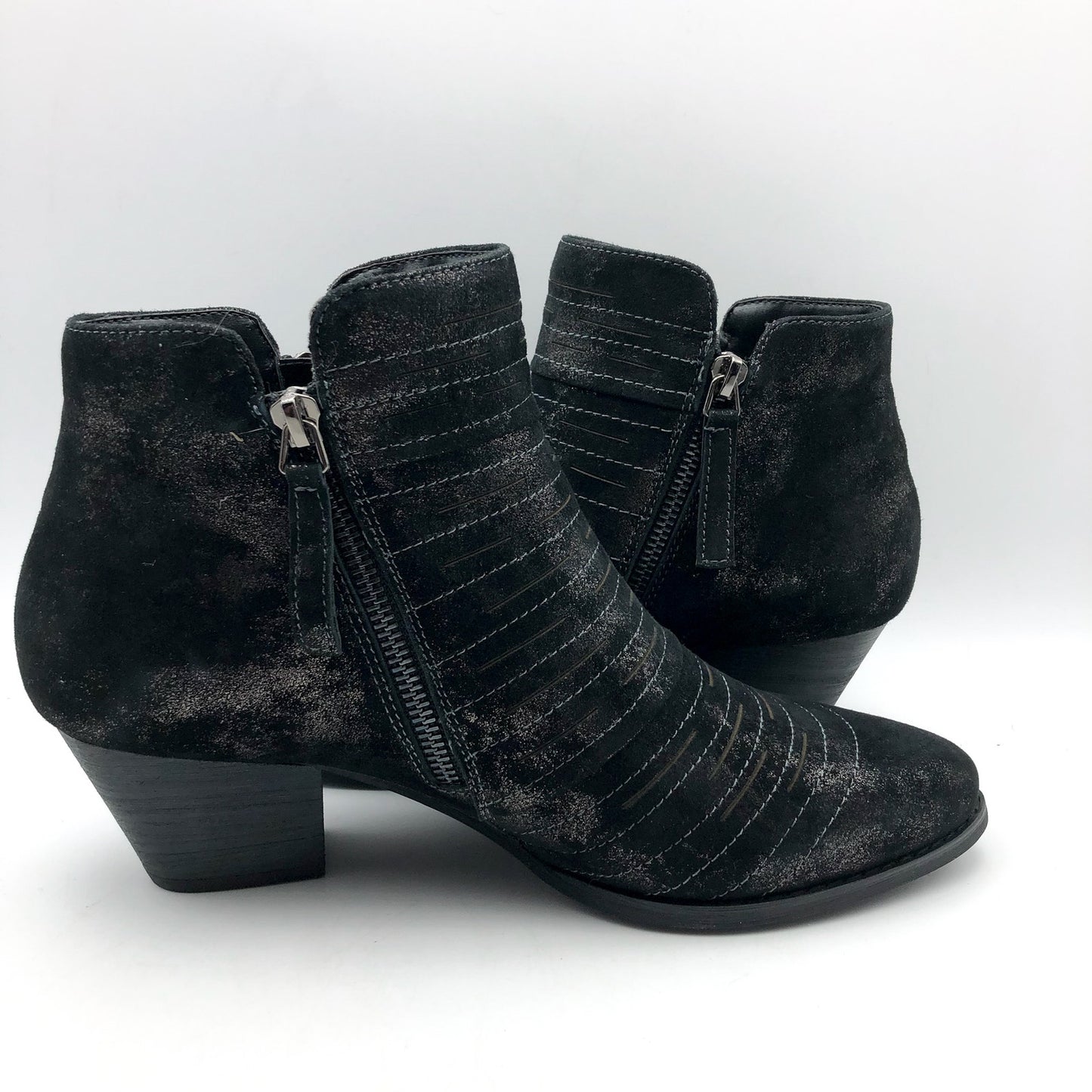 David Tote Womens Bellview Ankle Booties US 10 M Black Antique Suede NIB
