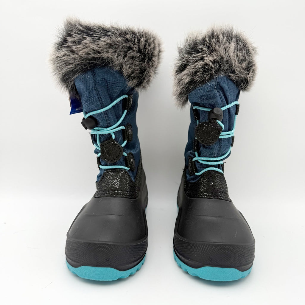 Kamik Kids Girls Powdery 3 Snow Boots US 12 EU 30 Navy Blue Black Waterproof NIB
