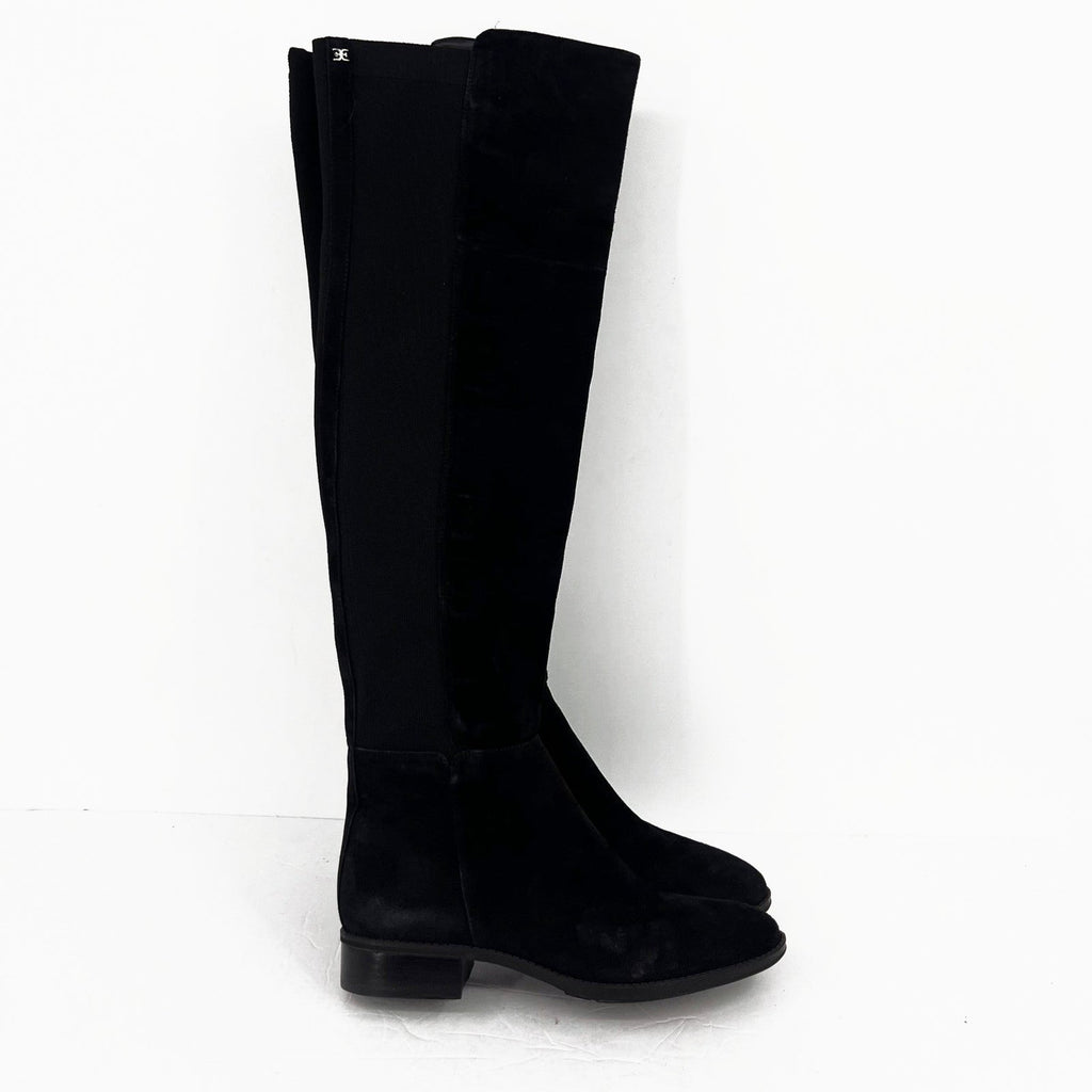 Sam Edelman Womens Pam Over the Knee Boots Size 9 EU 39 Black Suede Stretch NWOB