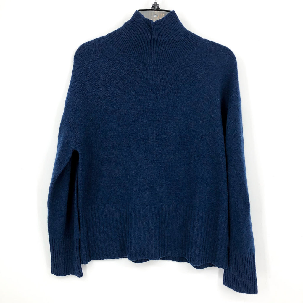 Everlane Womens The ReCashmere Oversized Turtleneck Sweater XS Navy Blue NWT