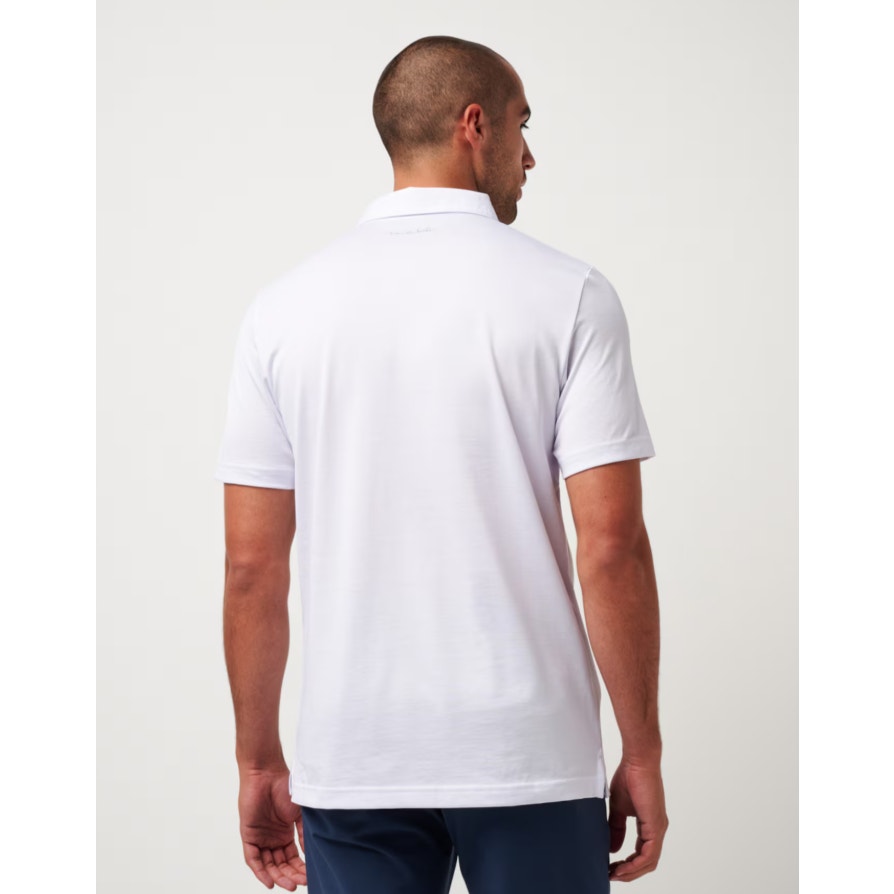 TRAVIS MATHEW Men's The Zinna Polo Shirt Small White Los Angeles Dodgers NWT