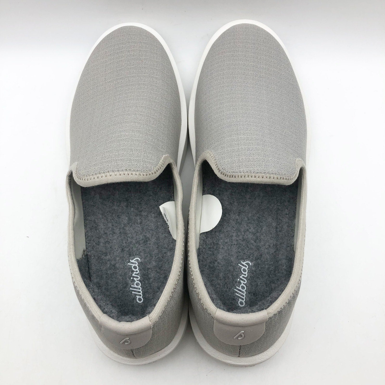 AllBirds Mens Wool Lounger Sneakers US 8 EU 40.5 Pewter Grey Woven Slip On NIB