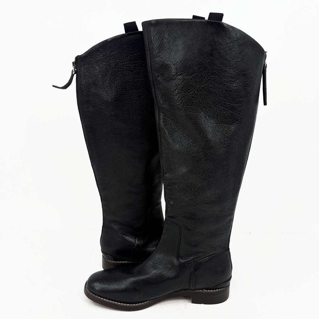 Franco Sarto Womens Meyer Knee High Riding Boots Size 8.5 EU 38.5 Black NWOB