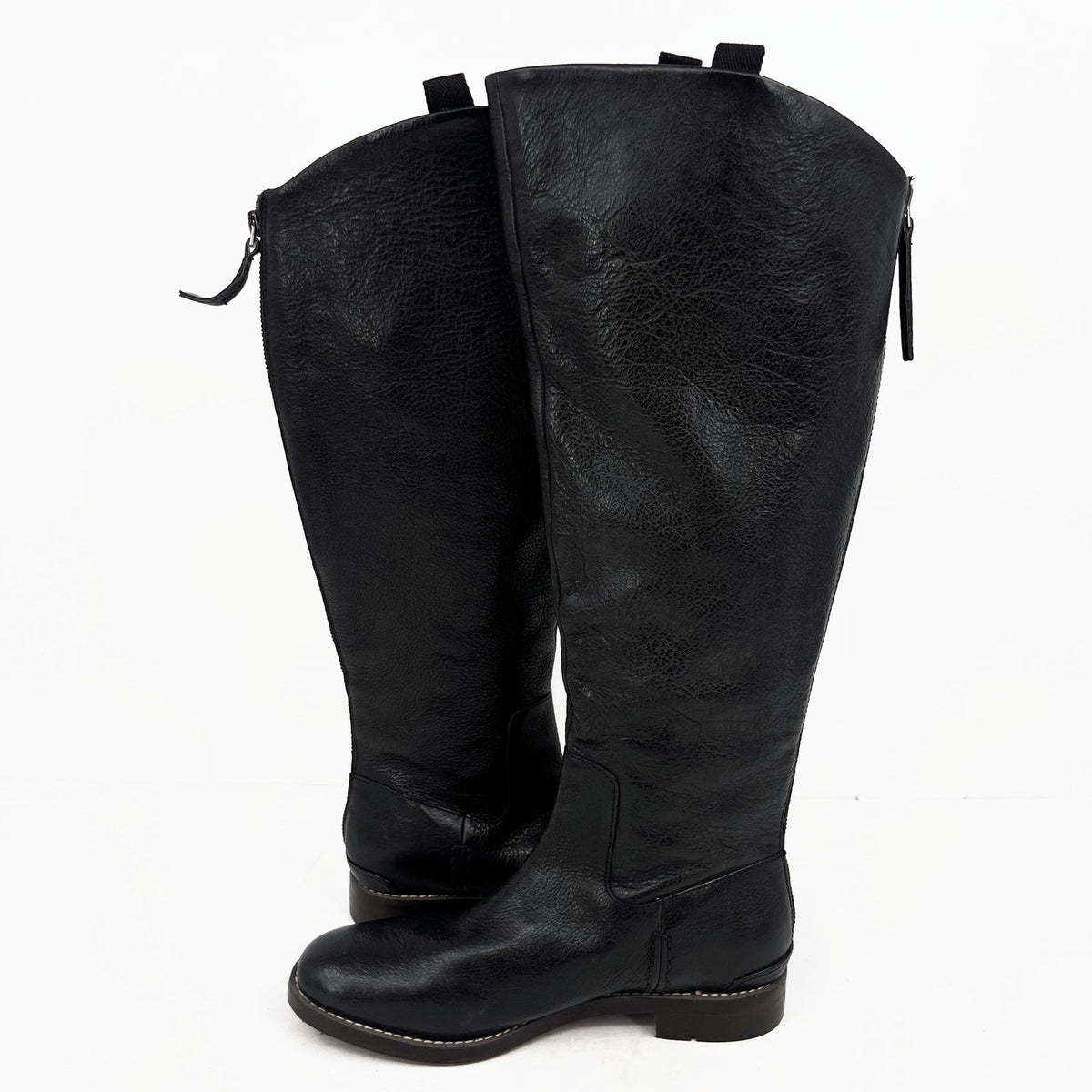 Franco Sarto Womens Meyer Knee High Riding Boots Size 8.5 EU 38.5 Black NWOB
