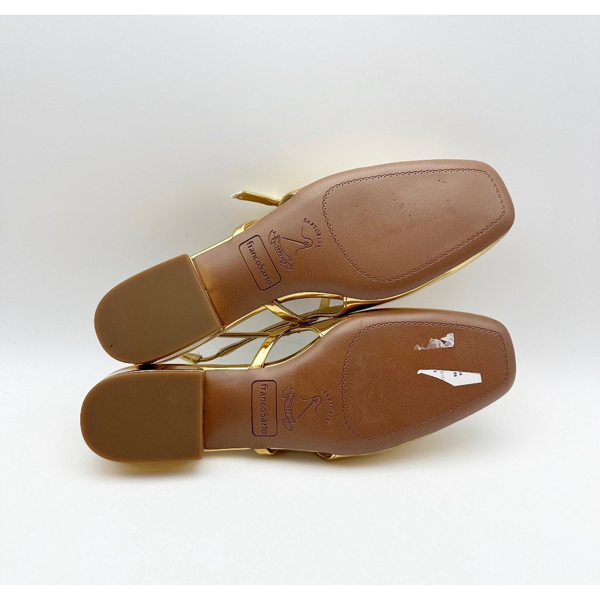 Franco Sarto Womens Destin Mary Jane Flats Size 6 M Gold Patent Leather NIB