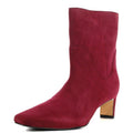 Vince Camuto Womens Amariah Ankle Booties Size 8 Red Chianti Suede NWOB