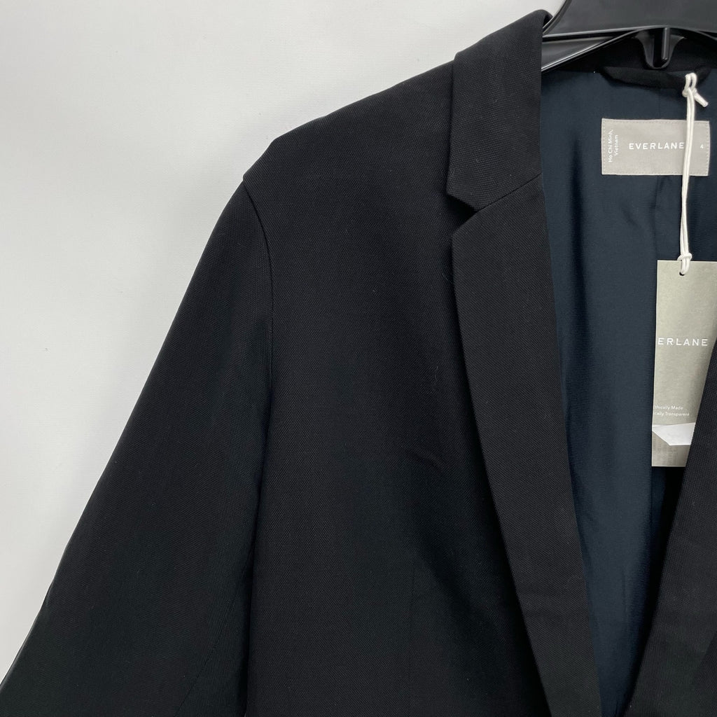 Everlane Womens The Easy Blazer Size 4 Black One Button NWT $128