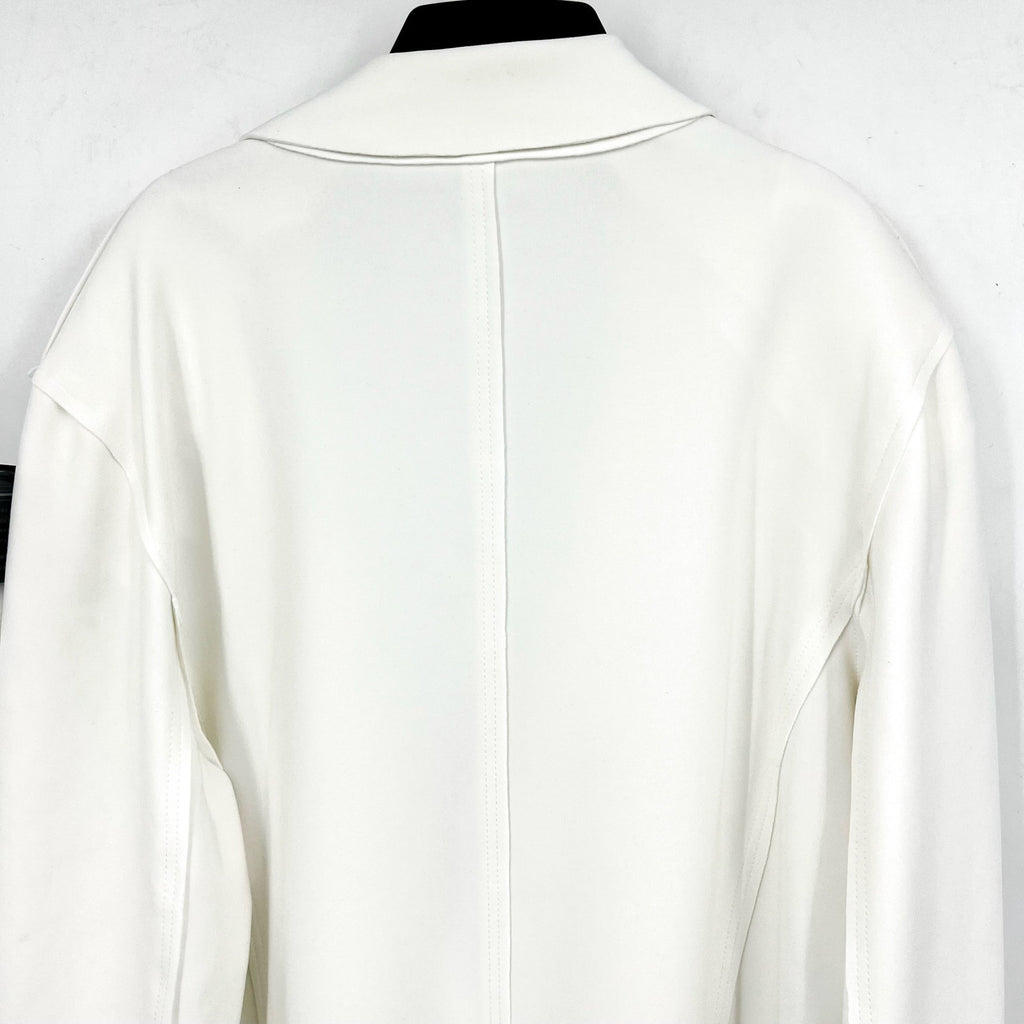 NORMA KAMALI Women's Easy Fit Sack Mini Dress Medium 38 Snow White Blazer NWT