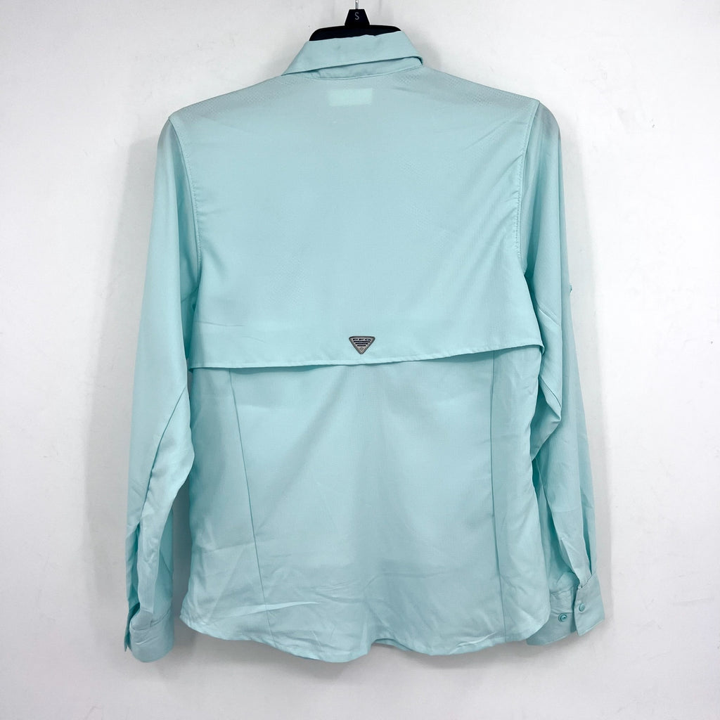 COLUMBIA Women's PFG Tamiami II Long Sleeve Shirt XS Green Misty Jade UPF 40 NWT