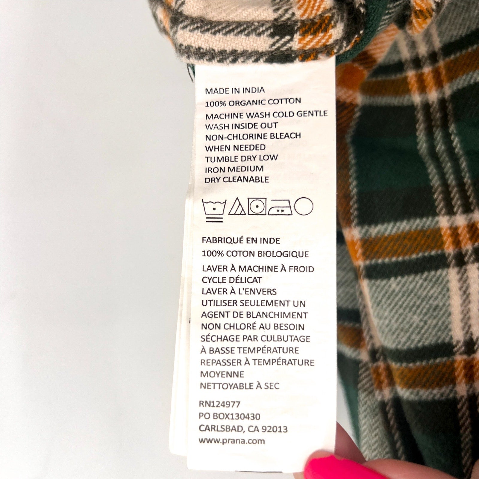PRANA Women's Golden Canyon Flannel Shirt Medium Soft Pine Green Plaid NWT