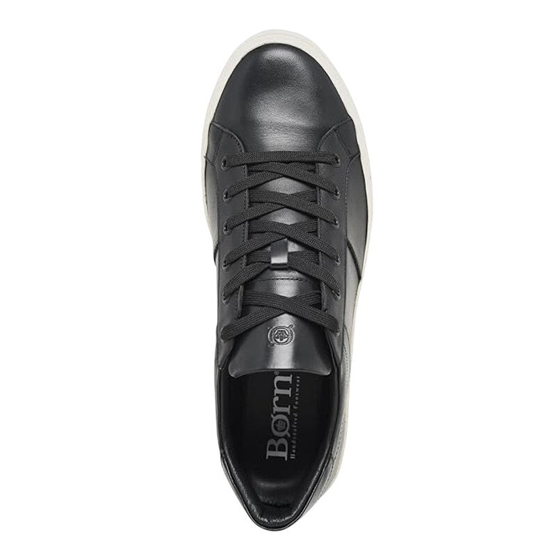 Born Mens Reserve Low Top Sneaker US 9.5 M EU 42.5 Black Leather Lace-Up NIB