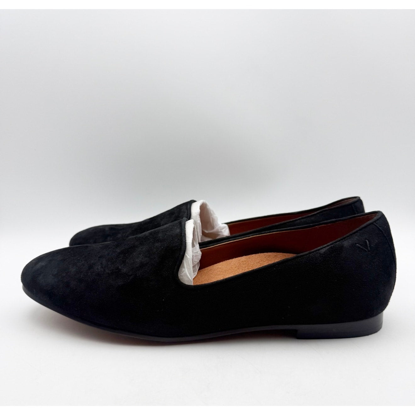 Vionic Women's Willa Flat Loafers Size 11 EU 42 Black Suede Slip On NIB