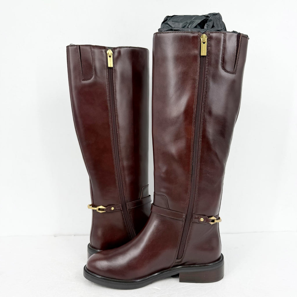 Vince Camuto Womens Adria Knee High Boot 6.5 M Narrow Calf Mahogany Leather NIB