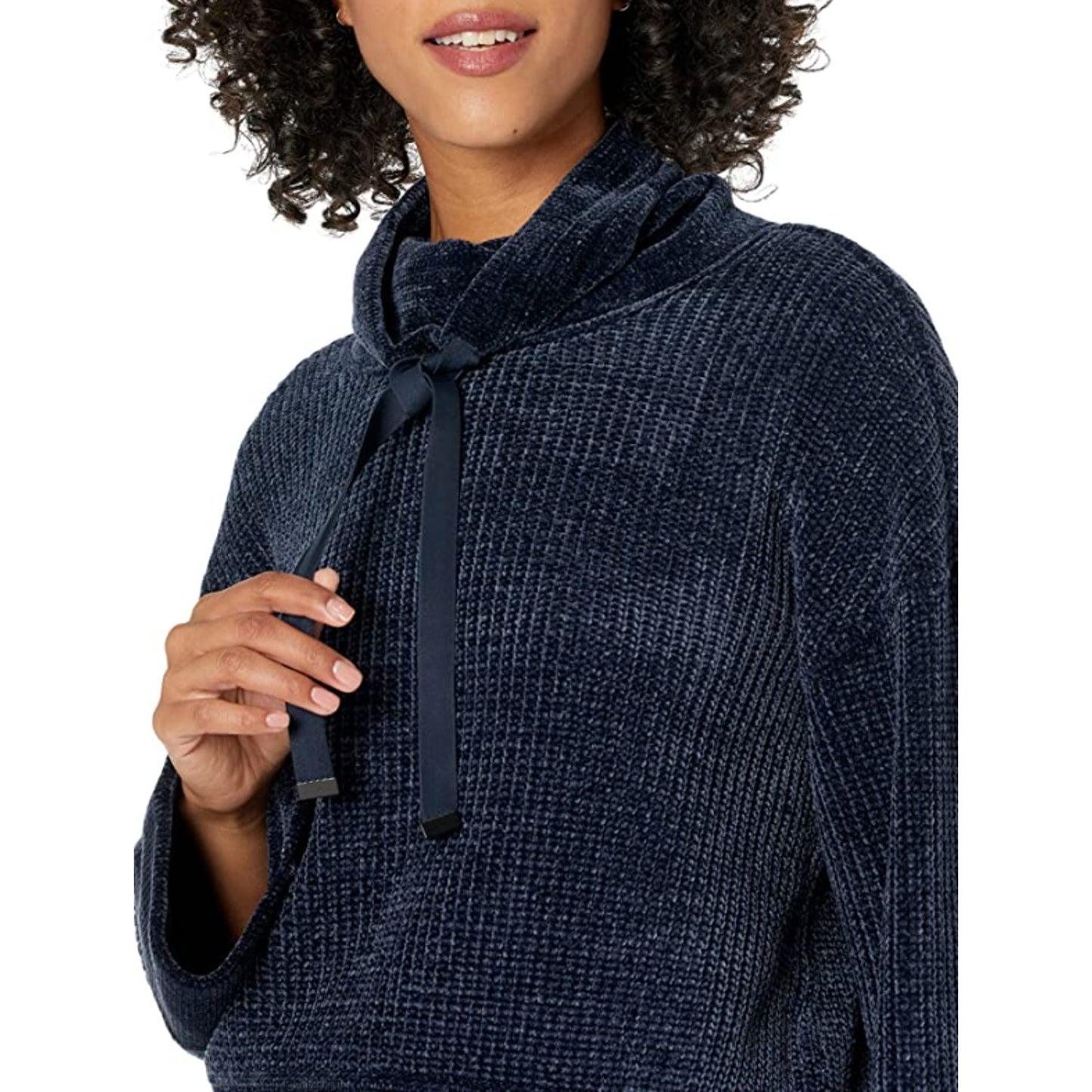 prAna Womens Chanavey Sweater XL Nautical Navy Blue Chenille NWT