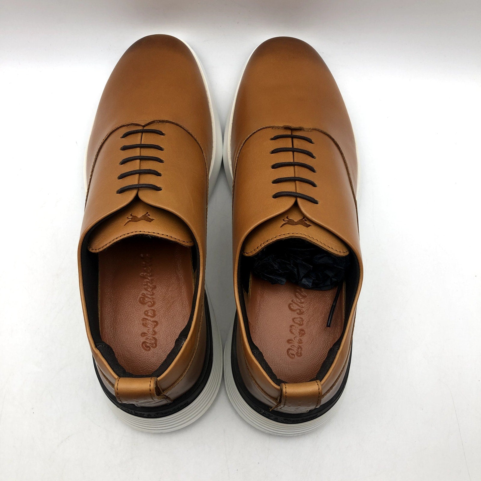 Wolf & Shepherd Crossover Longwing Oxford Sneaker Men 6 Womens 8 Tan Leather NIB