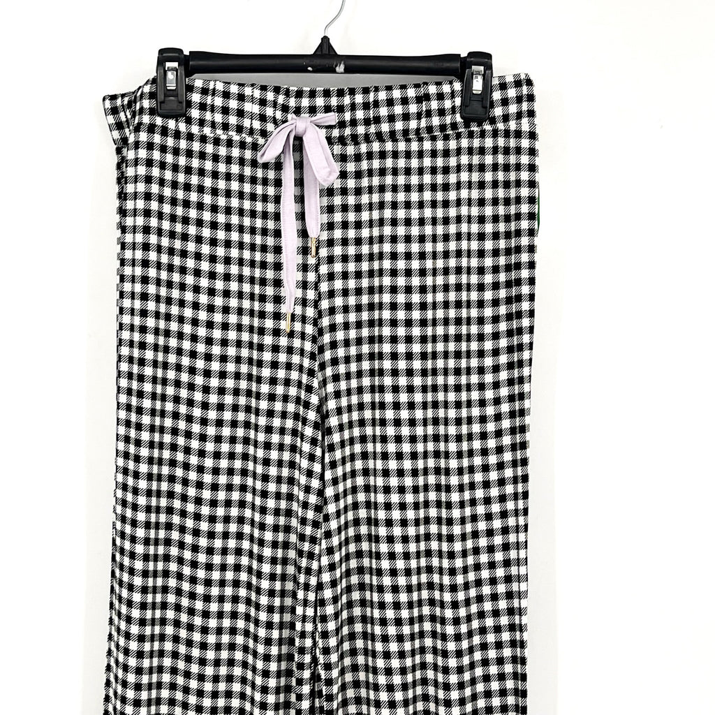 HONEYDEW Womens All American Long Sleeve Top Pants Pajamas Large Black White NWT