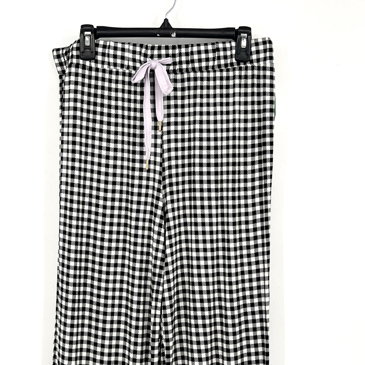 HONEYDEW Womens All American Long Sleeve Top Pants Pajamas Large Black White NWT
