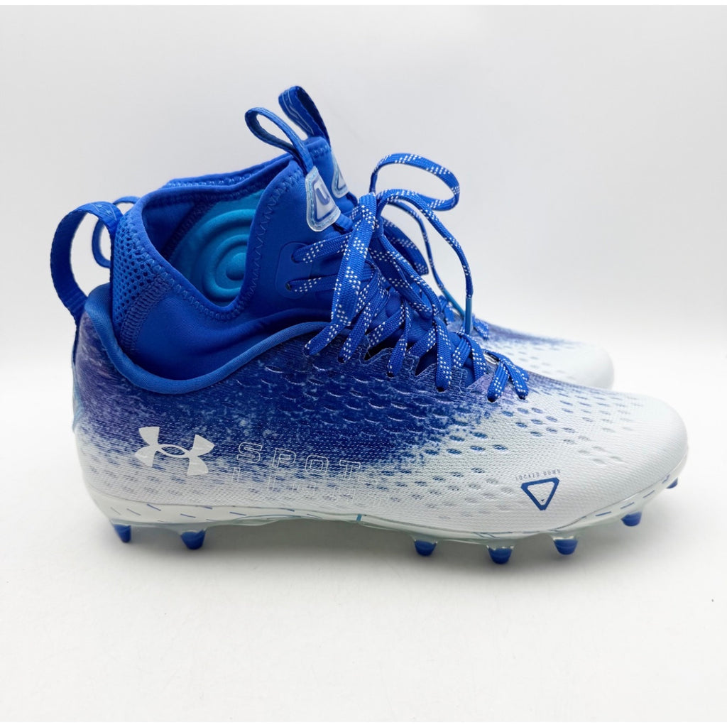 Under Armour Mens Spotlight Lux MC 2.0 Football Cleats Size 10 Blue White NWOB