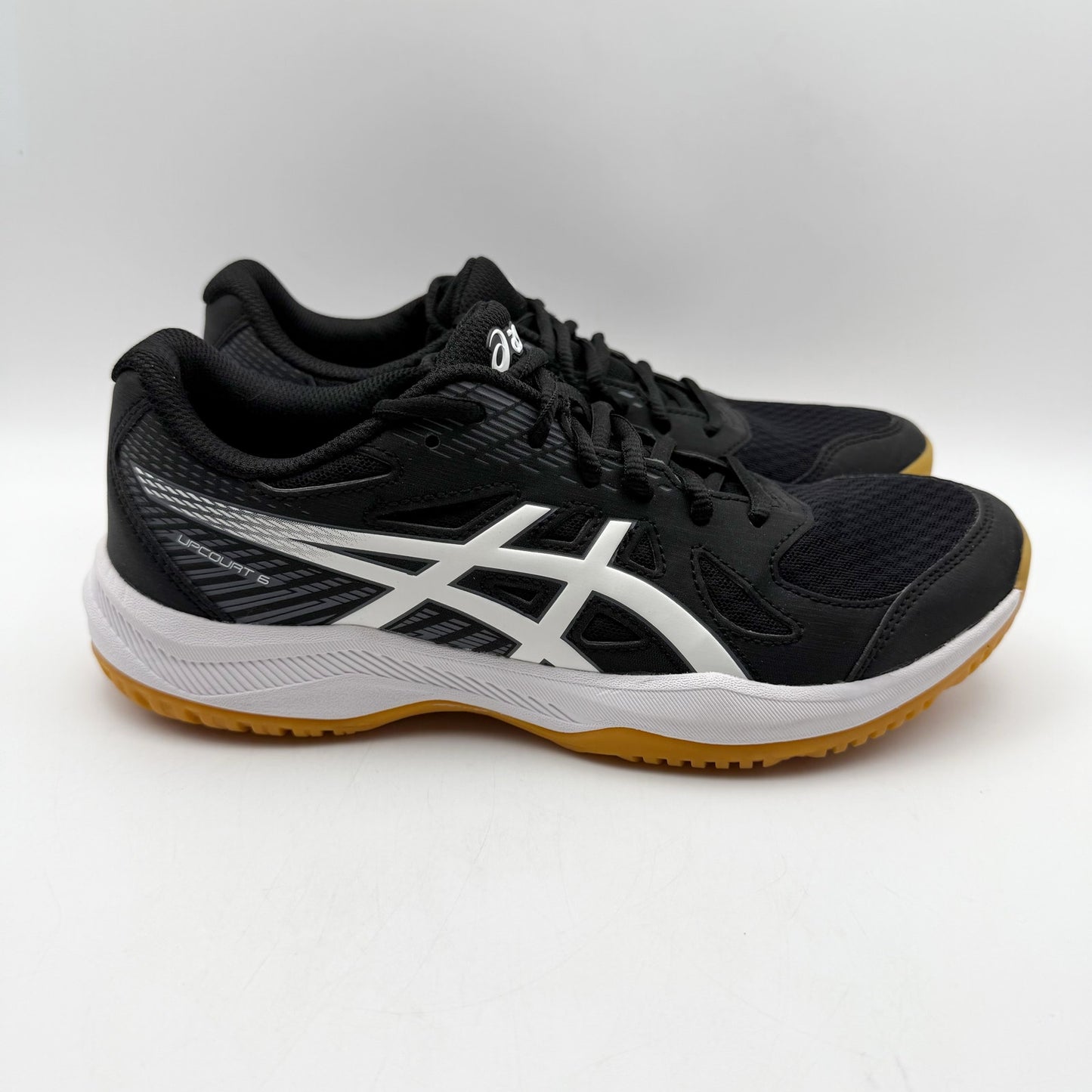ASICS Womens Upcourt 6 Athletic Shoes US 11.5 EU 44 White Black Volleyball NIB