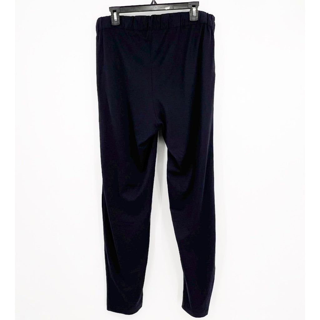 HANRO Men's Night & Day Long Cotton Pants XL Navy Blue Drawstring Pockets NWOT