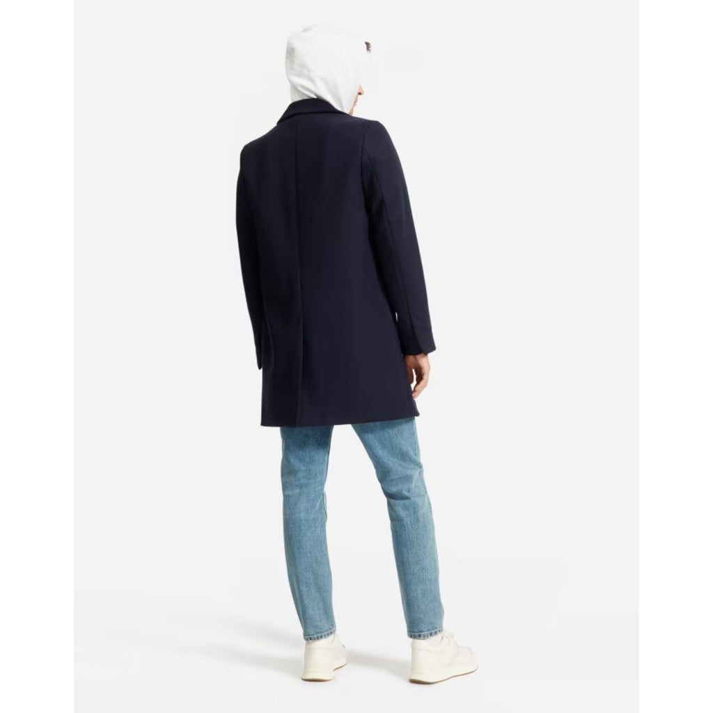 Everlane Mens The ReWool Overcoat Size Small Navy Blue Wool Blend NWT $298
