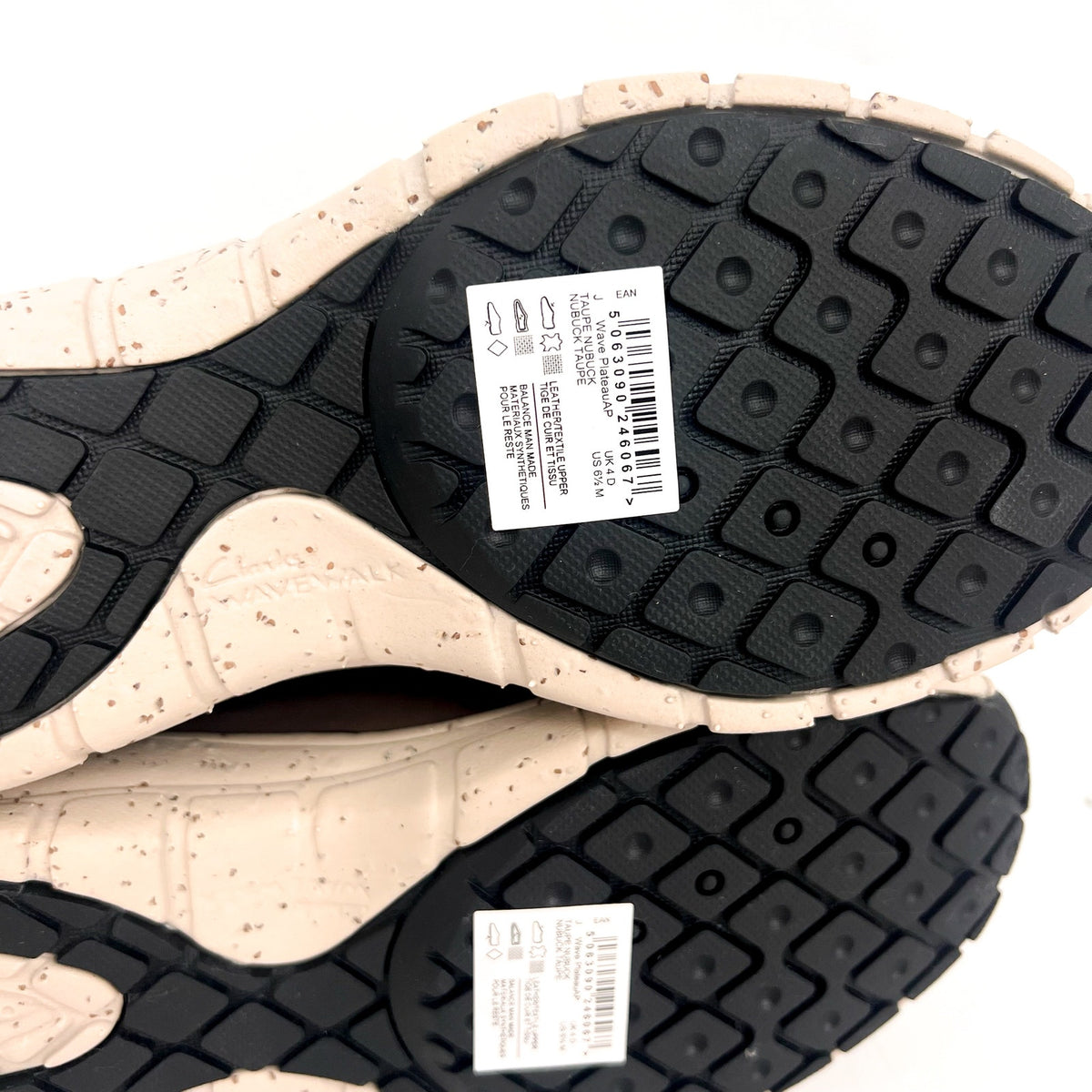 CLARKS Women's Wave Plateau Comfort Shoes Size 6.5M Tan Taupe Nubuck Slip On NIB