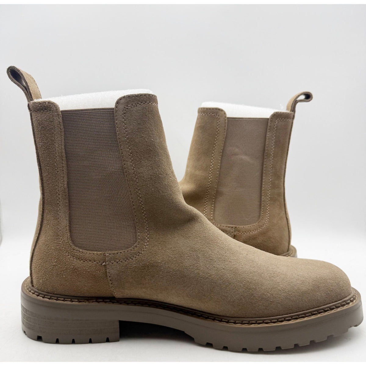 Saint Morta Men's Chunky Chelsea Boots Size 11 EU 45 Mocha Brown Suede NIB