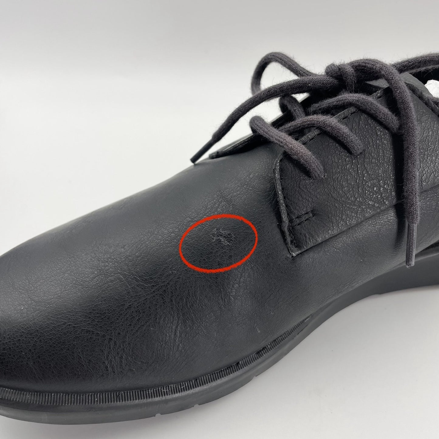 Ponto Womens The Pacific Oxford Shoe US 9 M Black Recycled Leather NWOB