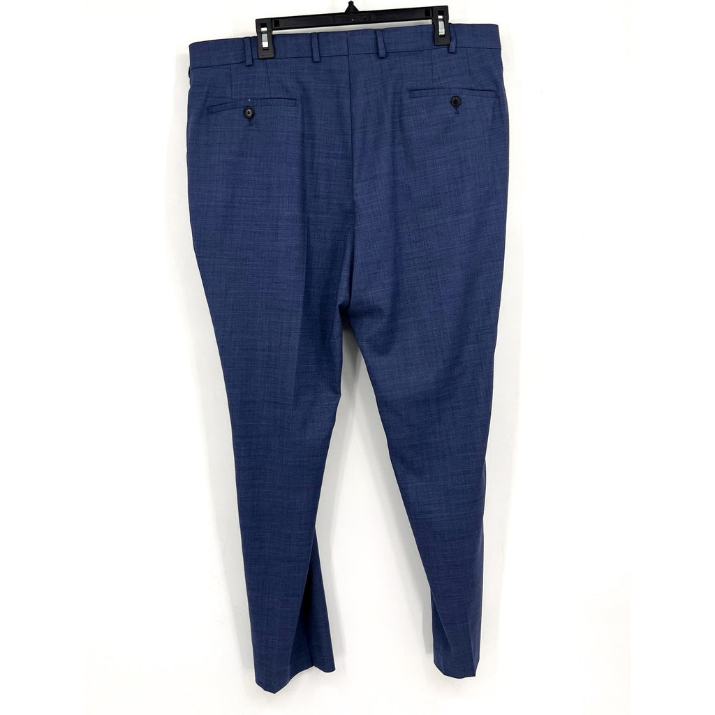 PENGUIN Men's Osman Wool Blend Dress Pants 40x32 Steel Blue Flat Front NWOT