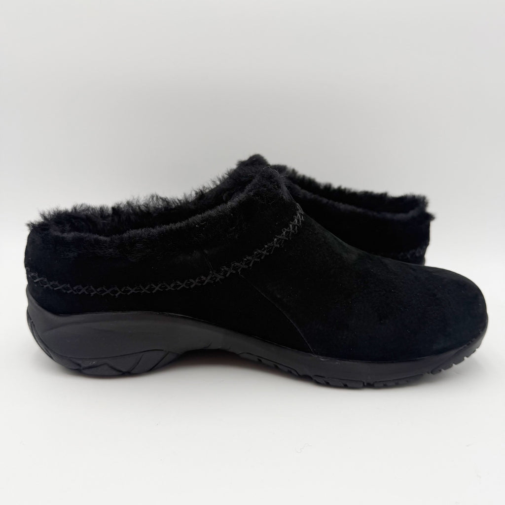 Merrell Womens Encore Ice 4 Clogs Size 9.5 EU 40.5 Black Suede Slip On NIB